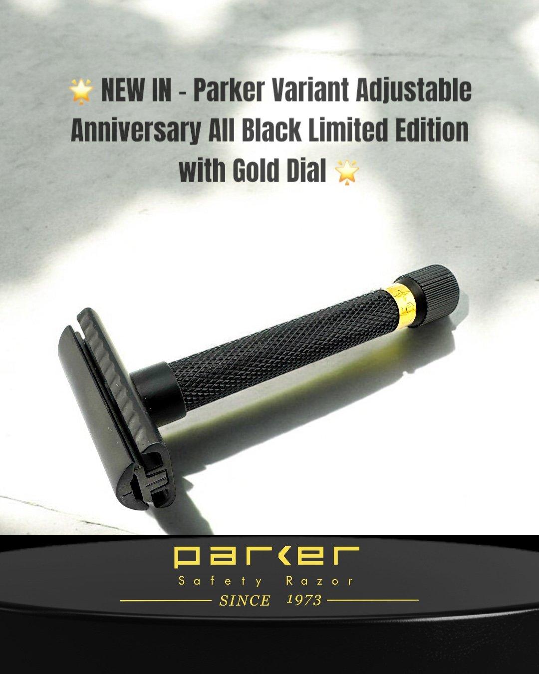 PARKER VAR-BLACK GOLD MAQUINA DE AFEITAR DOBLE HOJA AJUSTABLE