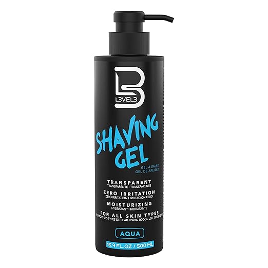 LEVEL3 GEL TRANSPARENTE DE AFEITADO AQUA 500 ml
