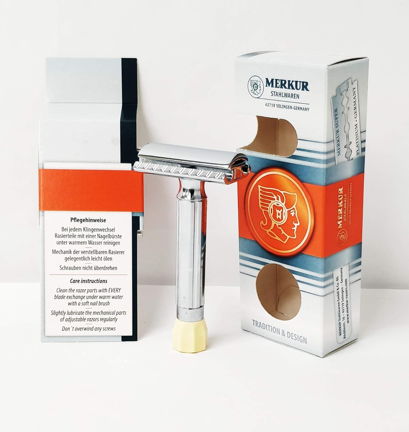 MERKUR PROGRESS 500 MAQUINA DE AFEITAR DOBLE HOJA-AJUSTABLE-MANGO CORTO