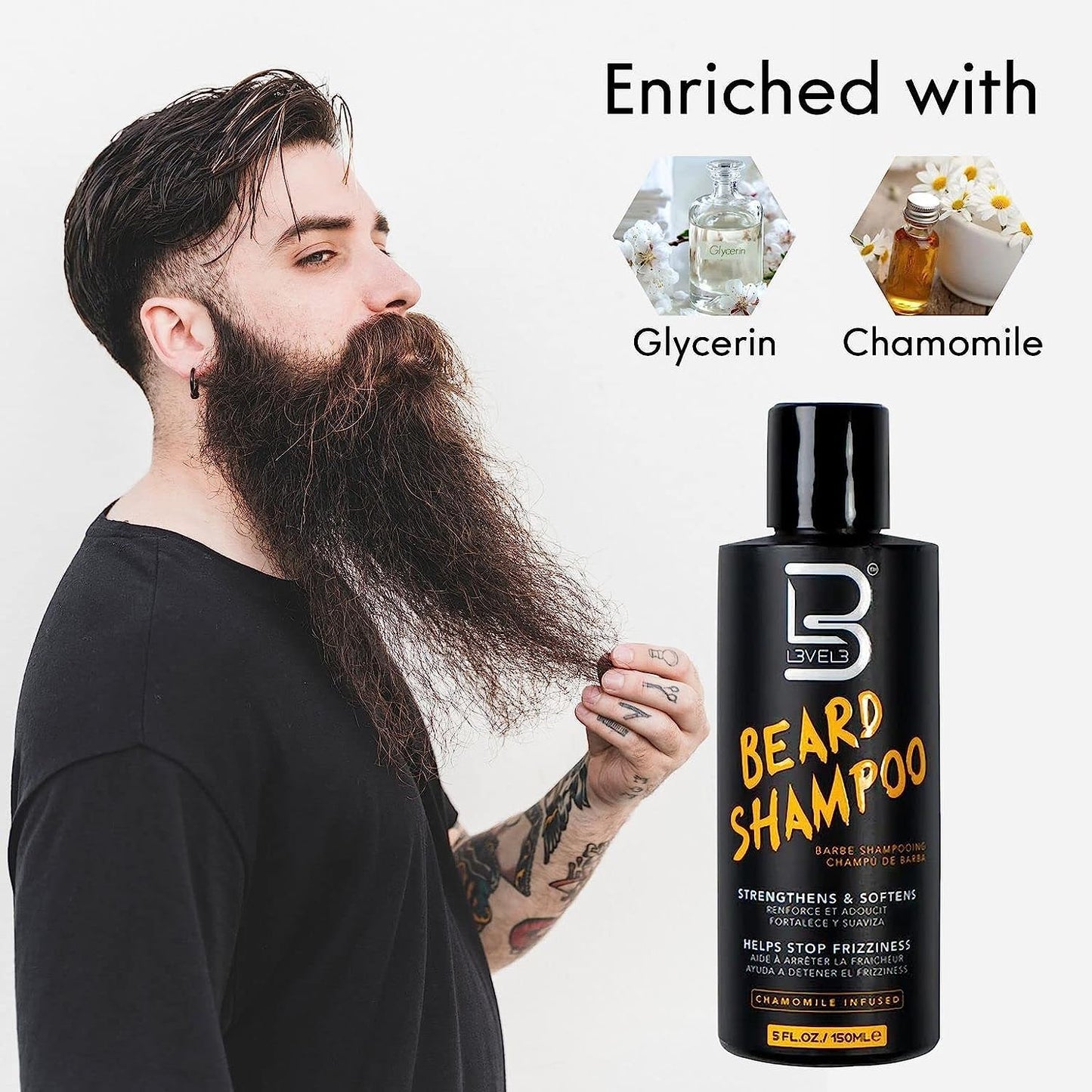 LEVEL3 SHAMPOO PARA LA BARBA 150 ml