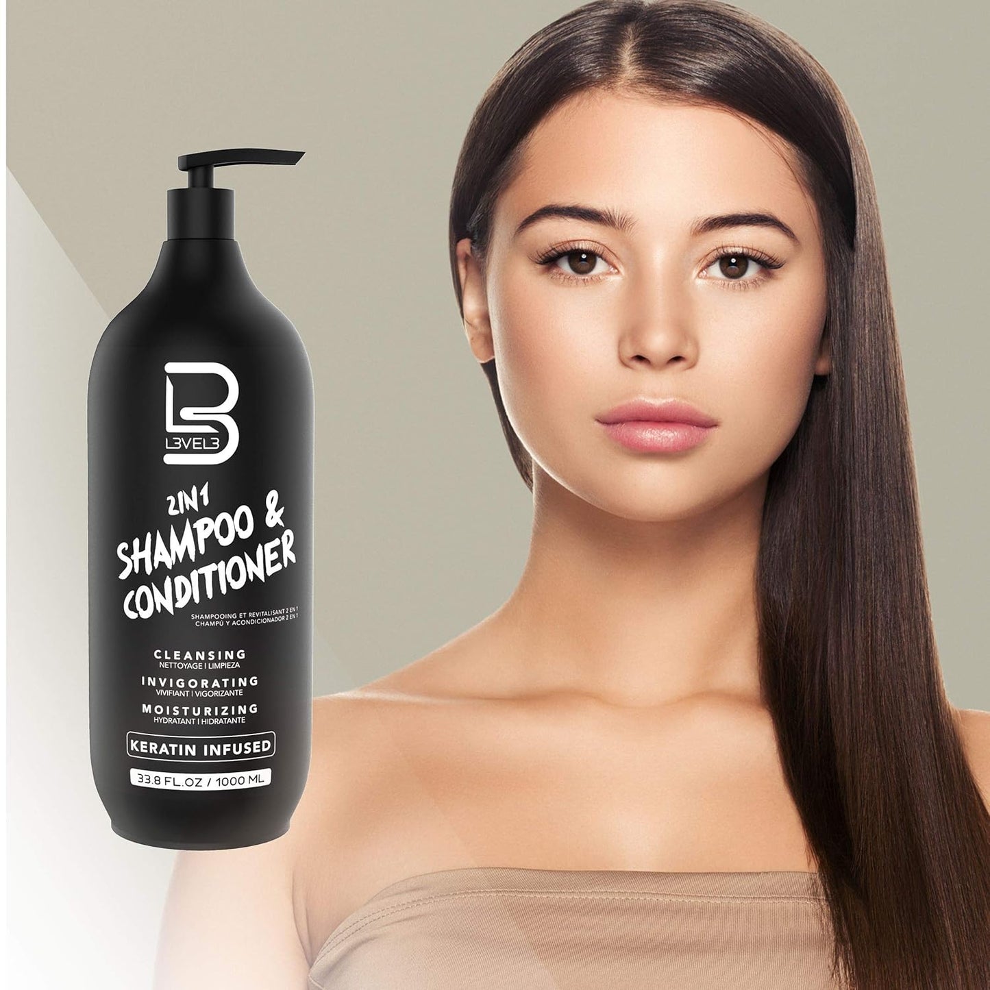 LEVEL3 SHAMPOO Y ACONDICIONADOR 2 en 1 1000 ml.