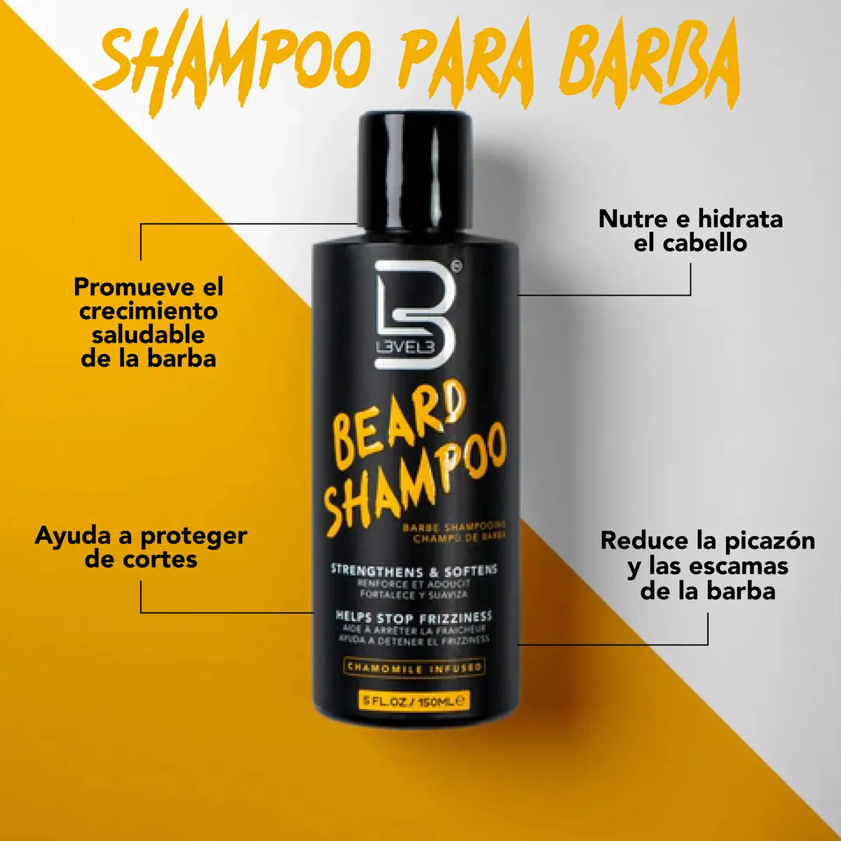 LEVEL3 SHAMPOO PARA LA BARBA 150 ml