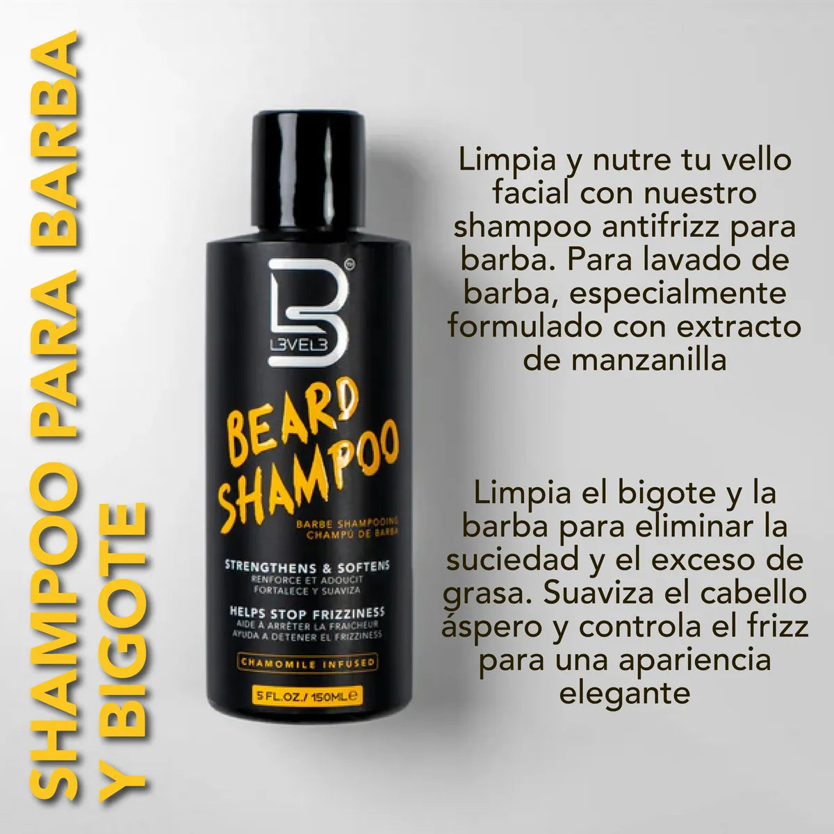LEVEL3 SHAMPOO PARA LA BARBA 150 ml