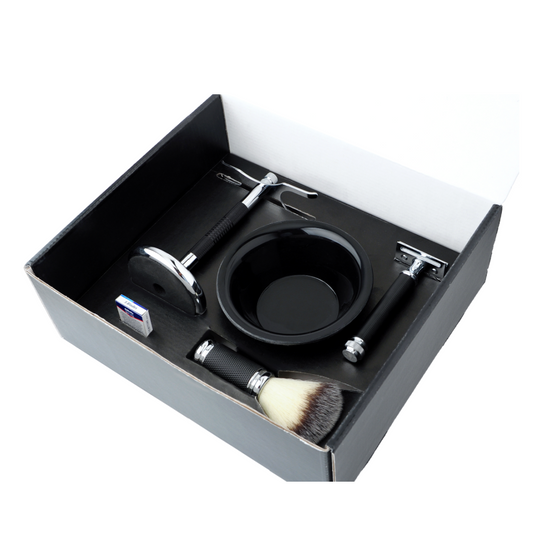 STILETTO SET COMPLETO DE AFEITADO SRBB T121-Negro