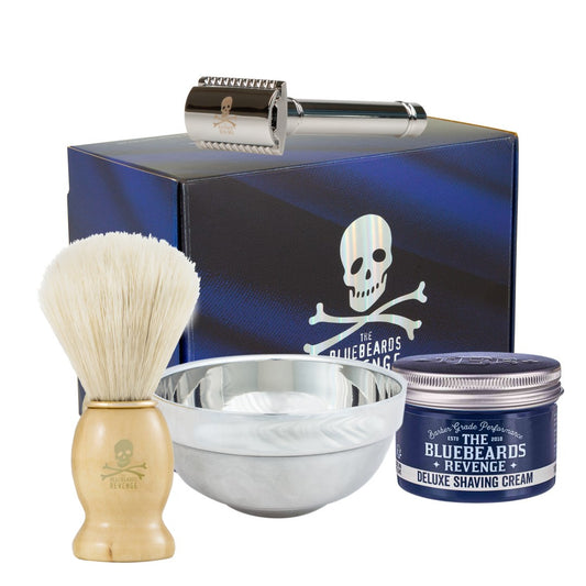 THE BLUEBEARDS REVENGE SET BARBERO CON MAQUINA DOBLE HOJA