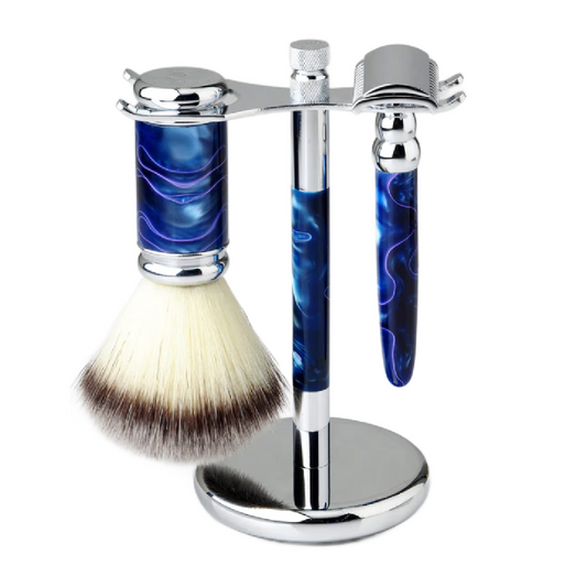 PEARL SET DE AFEITADO BROCHA Y MAQUINA DE AFEITAR DOBLE HOJA SRB73