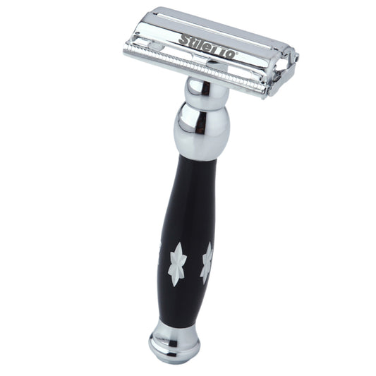 STILETTO ST81 MAQUINA DE AFEITAR DOBLE HOJA APERTURA MARIPOSA