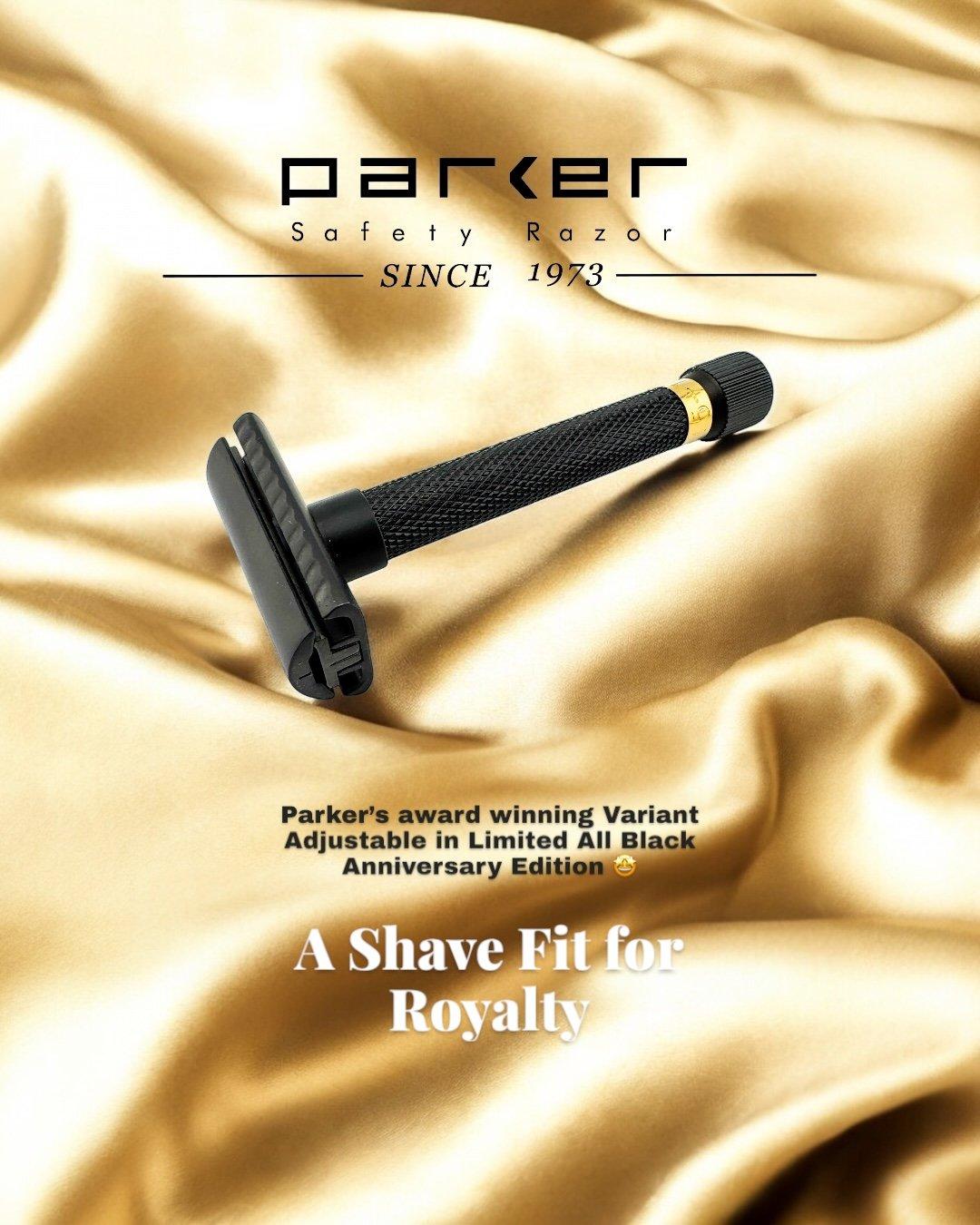 PARKER VAR-BLACK GOLD MAQUINA DE AFEITAR DOBLE HOJA AJUSTABLE