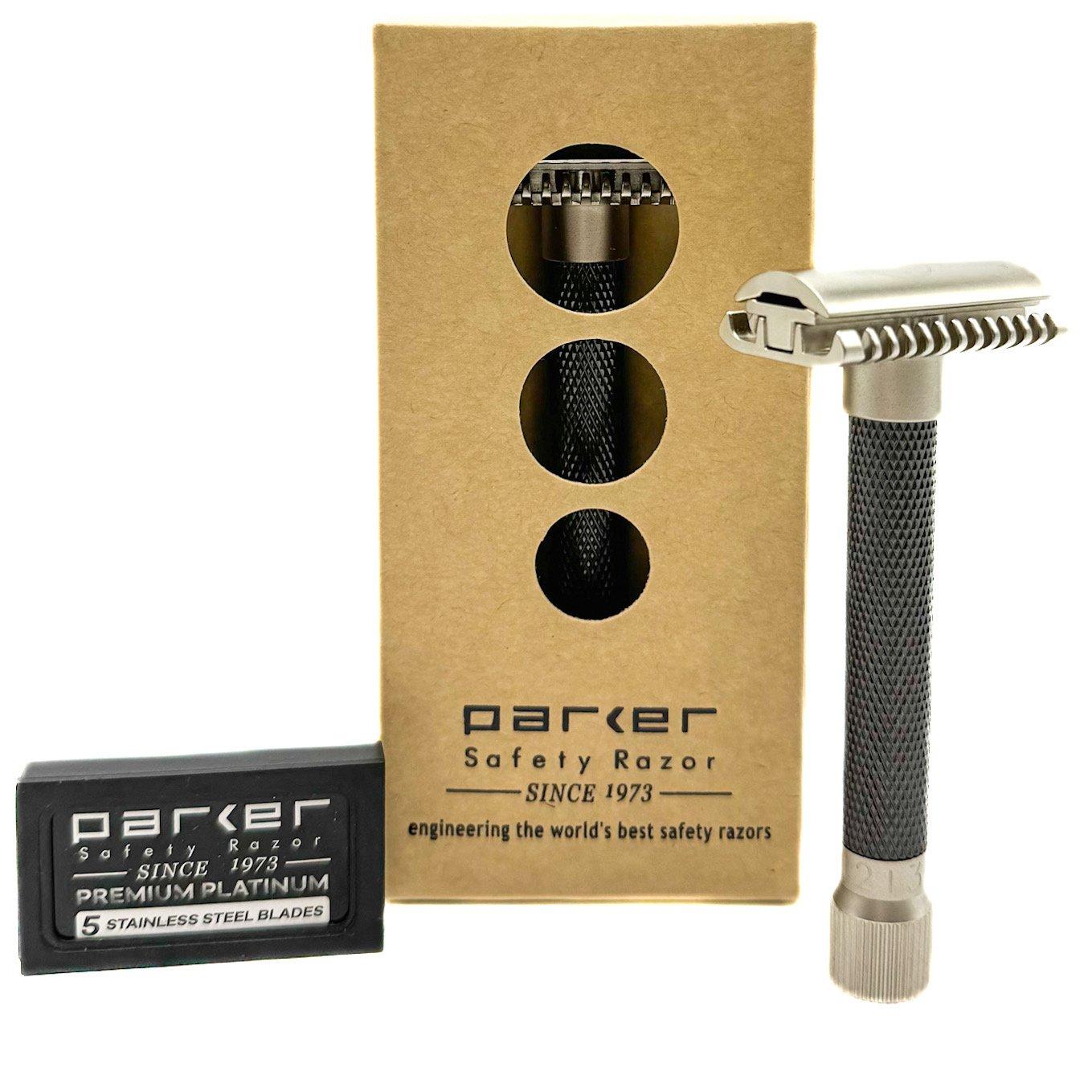 PARKER VAR-GR (OC) MAQUINA DE AFEITAR DOBLE HOJA AJUSTABLE DE PEINE ABIERTO