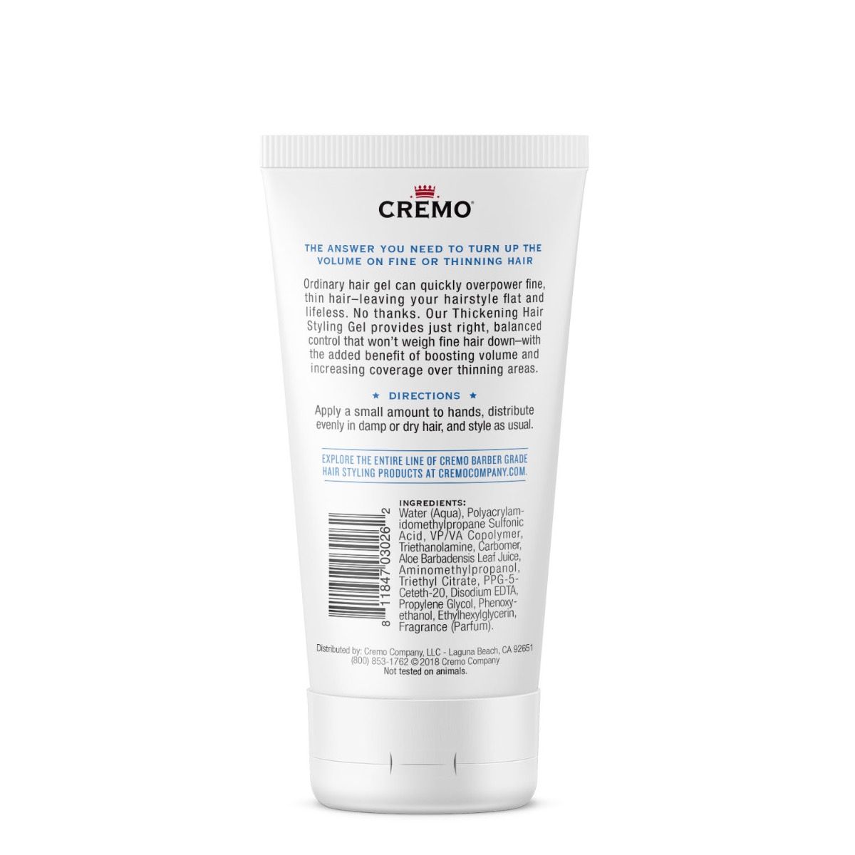 CREMO HAIR STYLING GEL-Thickening- 177 ml