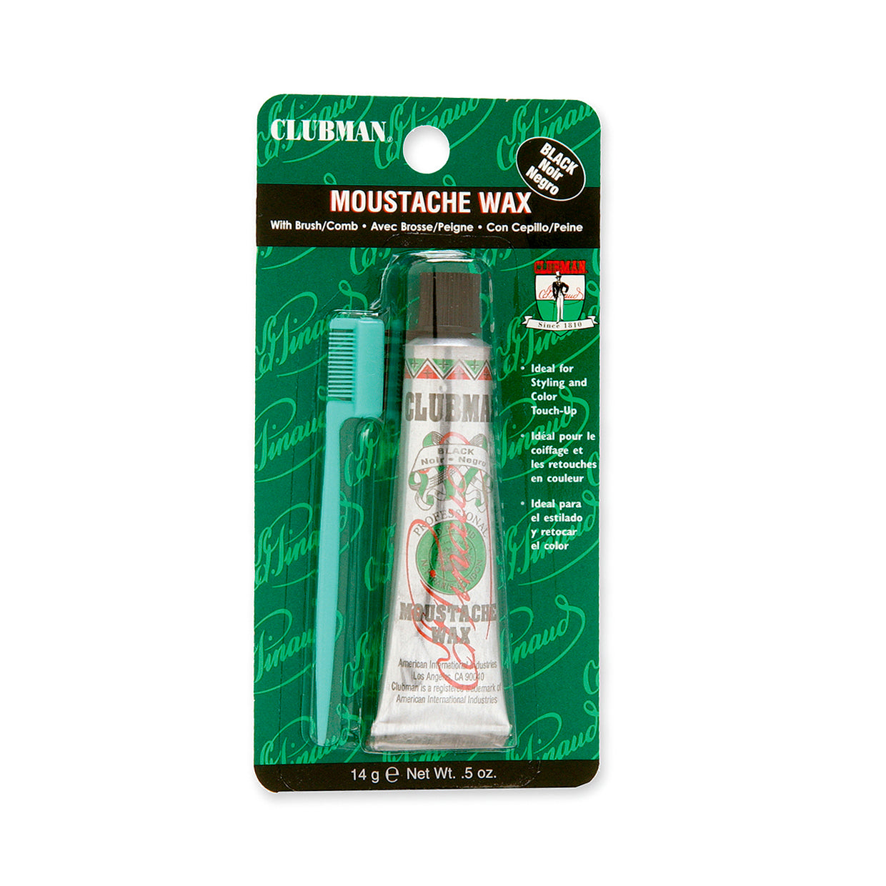 CLUBMAN PINAUD CERA PARA BIGOTES NEGRA 14 grs