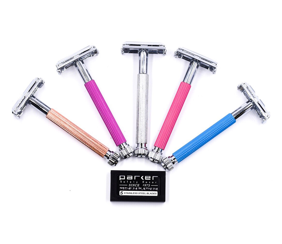 PARKER MAQUINA DE AFEITAR DOBLE HOJA 29L-CELESTE