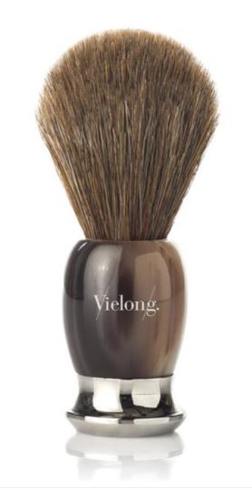 VIELONG BROCHA DE AFEITAR VINTAGE PATRON CABALLO MARRON