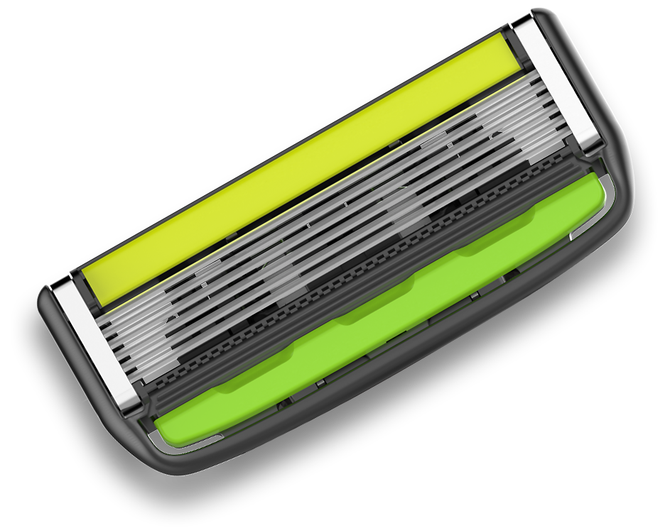 STILETTO® KIT DE AFEITAR DE 6 HOJAS CON HOJA TRIMMER POSTERIOR