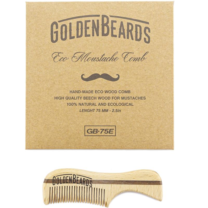 GOLDEN BEARDS PEINETA ECOLOGICA PARA BARBA Y BIGOTE-75 mm