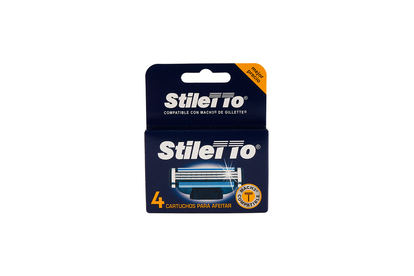 STILETTO® REPUESTO 3 HOJAS PARA MACH3®DE GILLETTE®