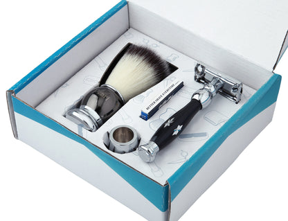 PEARL SET DE AFEITADO BROCHA Y MAQUINA DE AFEITAR DOBLE HOJA SRS -81D510B