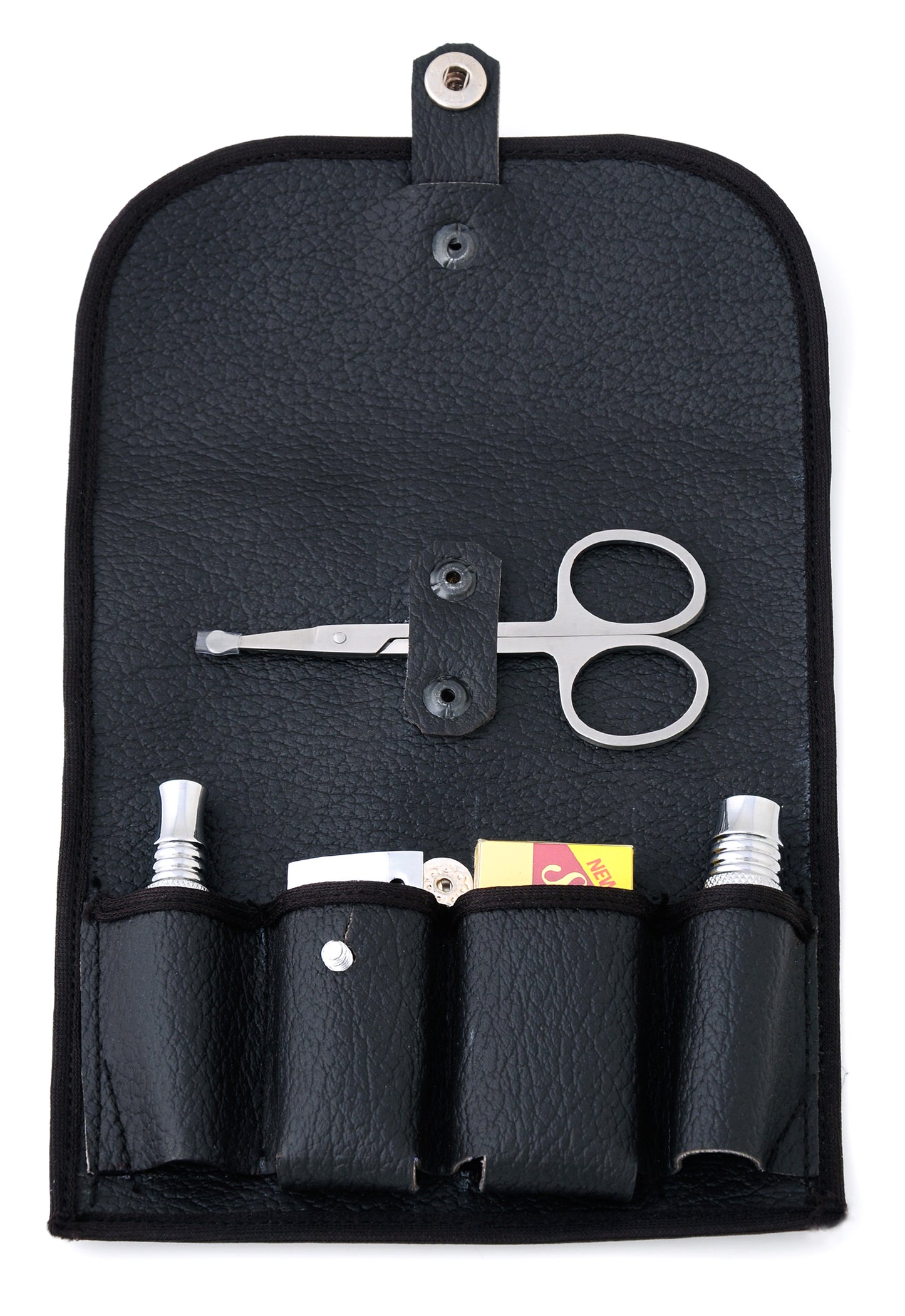 STILETTO STTRT MAQUINA DE AFEITAR DOBLE HOJA DE 3 PIEZAS PARA VIAJES, CON TIJERA