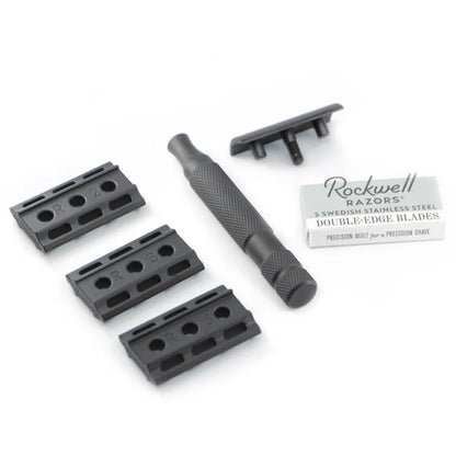 ROCKWELL 6S MAQUINA DE AFEITAR DOBLE HOJA AJUSTABLE-Negro