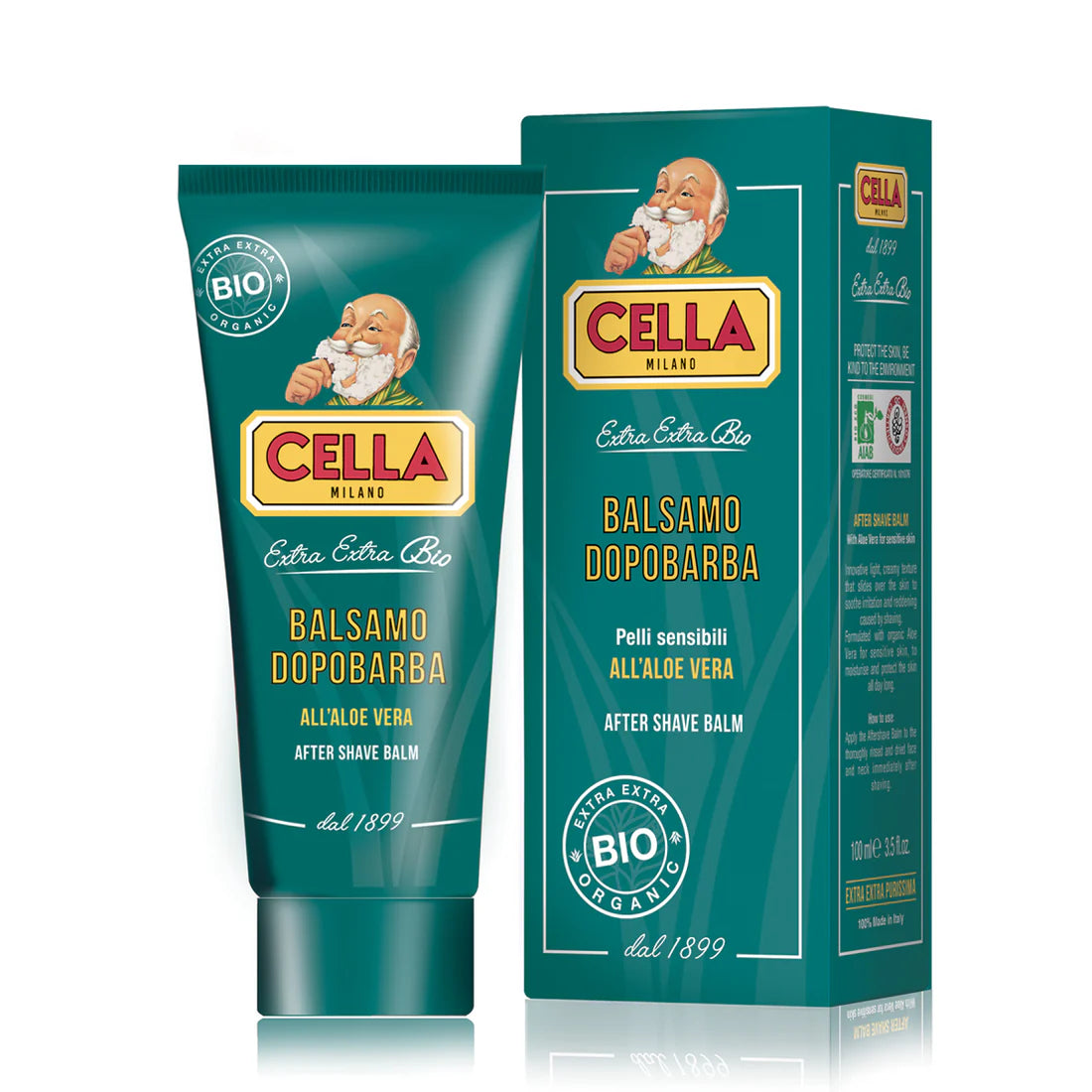 CELLA MILANO SET ORGANICO CREMA DE AFEITAR Y BALSAMO PARA DESPUES DE AFEITAR