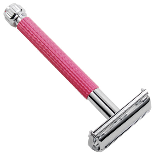MAQUINA DE AFEITAR FEMENINA PARKER DOBLE HOJA RECARGABLE-ROSADA