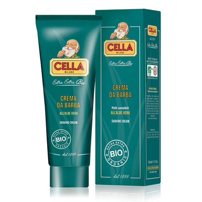 CELLA MILANO CREMA ORGANICA DE AFEITAR EN TUBO PARA PIEL SENSIBLE