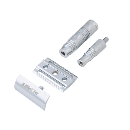 STILETTO STTR MAQUINA DE AFEITAR DOBLE HOJA DE 3 PIEZAS PARA VIAJES