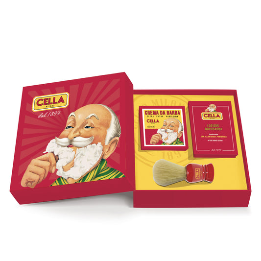 CELLA MILANO SET CREMA DE AFEITAR, LOCION AFTER SHAVE Y BROCHA DE AFEITAR