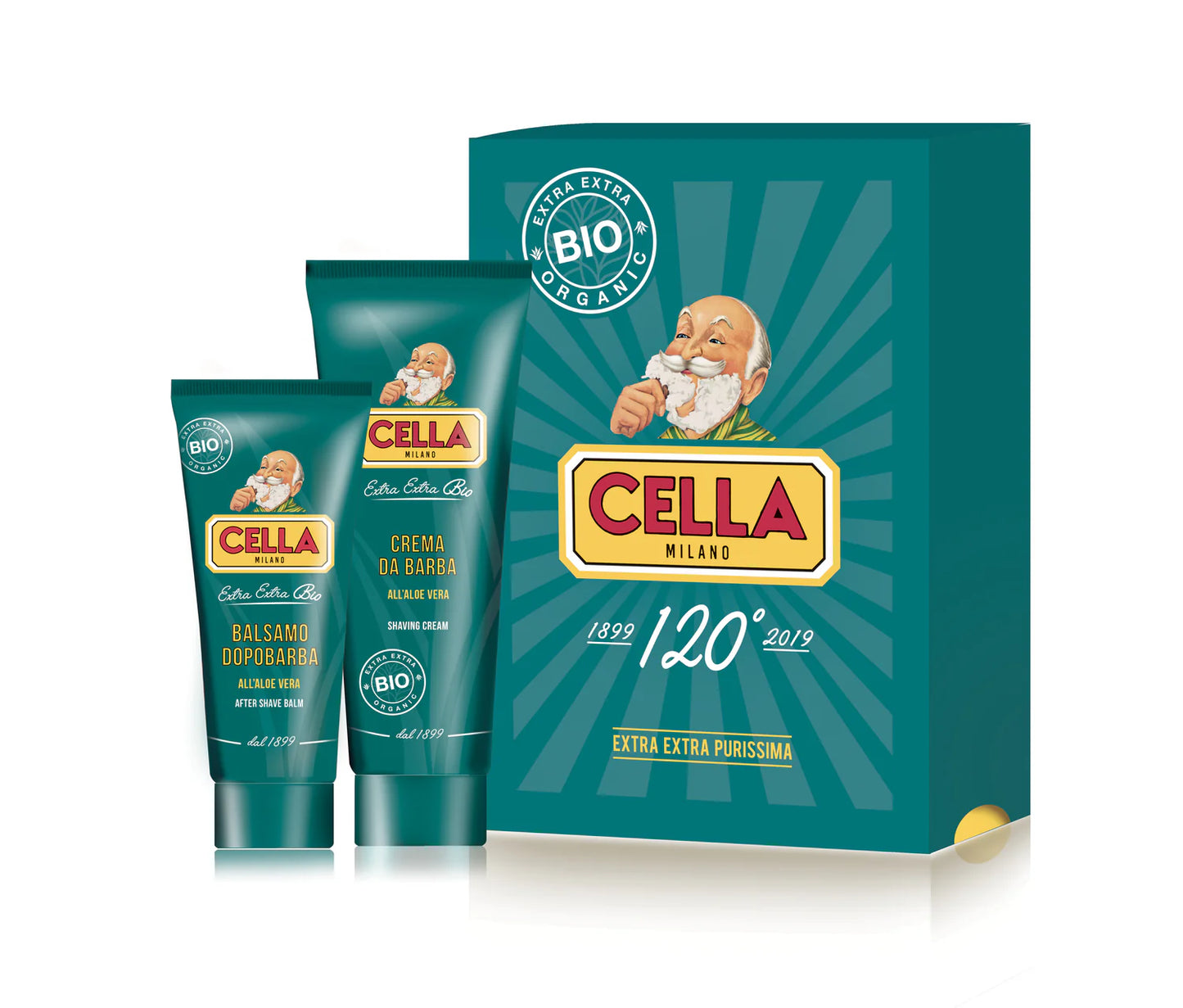CELLA MILANO SET ORGANICO CREMA DE AFEITAR Y BALSAMO PARA DESPUES DE AFEITAR