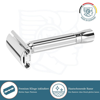 MERKUR PROGRESS 500 MAQUINA DE AFEITAR DOBLE HOJA-AJUSTABLE MANGO CORTO-500101