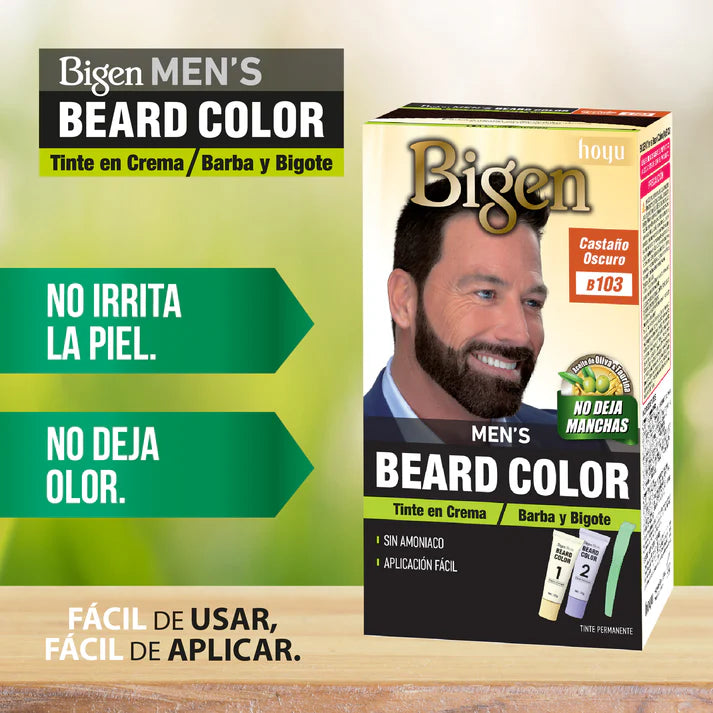 BIGEN TINTE PARA BARBA Y BIGOTES-B103 CASTAÑO OSCURO