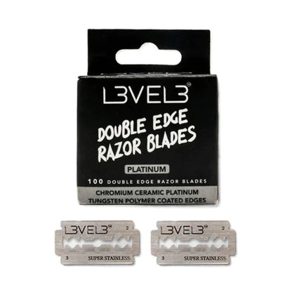 LEVEL3 REPUESTOS MAQUINA DE AFEITAR DOBLE HOJA-100 UNIDADES