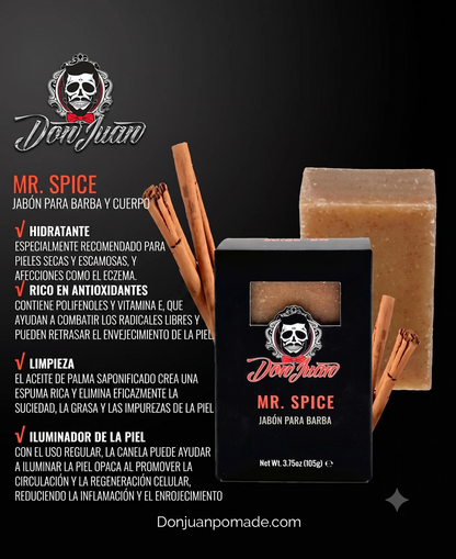 DON JUAN JABON ORGANICO PARA BARBA Y CUERPO- MR. SPICE