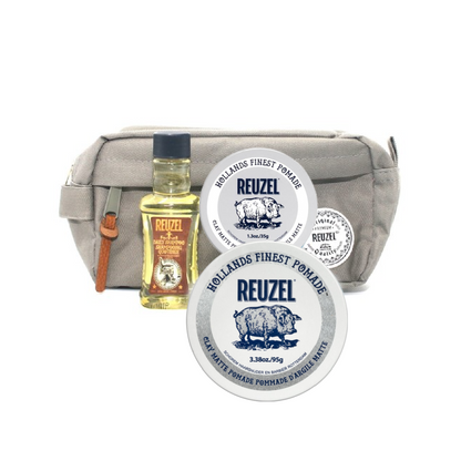REUZEL SET POMADA CLAY MATTE