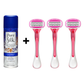 STILETTO® KIT FEMENINO DESECHABLE 6 HOJAS CON ESPUMA PURE SILK