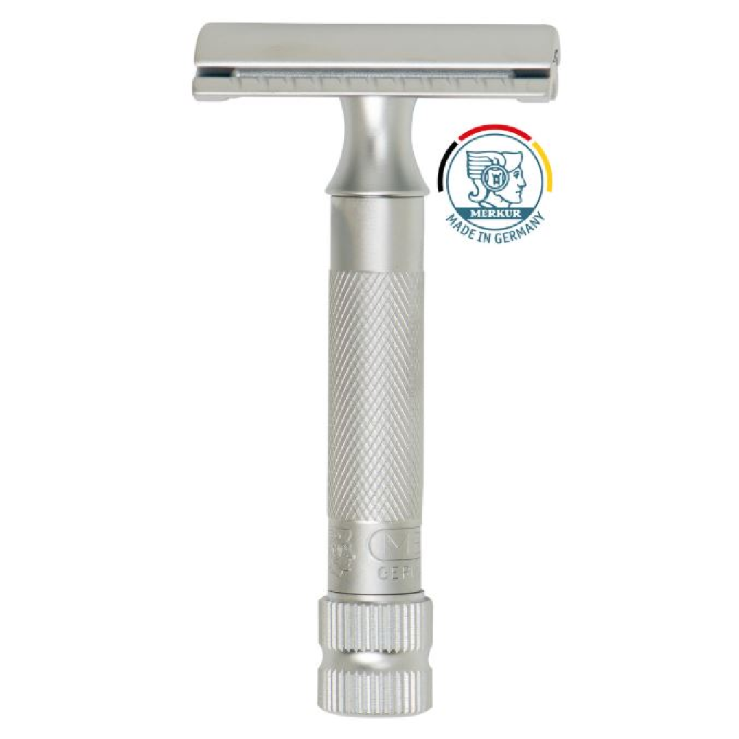 MERKUR 34C MAQUINA DE AFEITAR DOBLE HOJA-34002 CROMO SATINADO