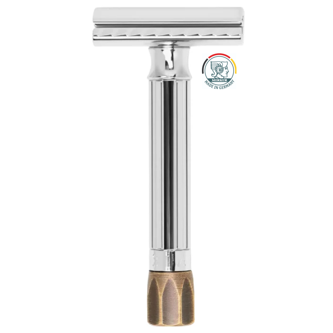 MERKUR PROGRESS 500 MAQUINA DE AFEITAR DOBLE HOJA-AJUSTABLE MANGO CORTO-500105