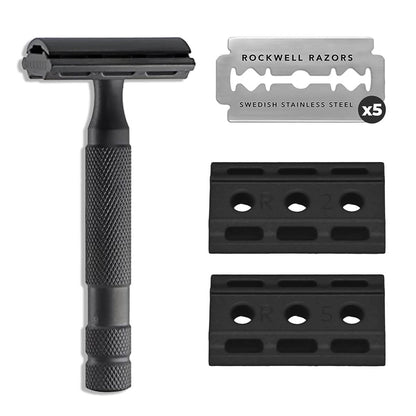 ROCKWELL 6S MAQUINA DE AFEITAR DOBLE HOJA AJUSTABLE-Negro