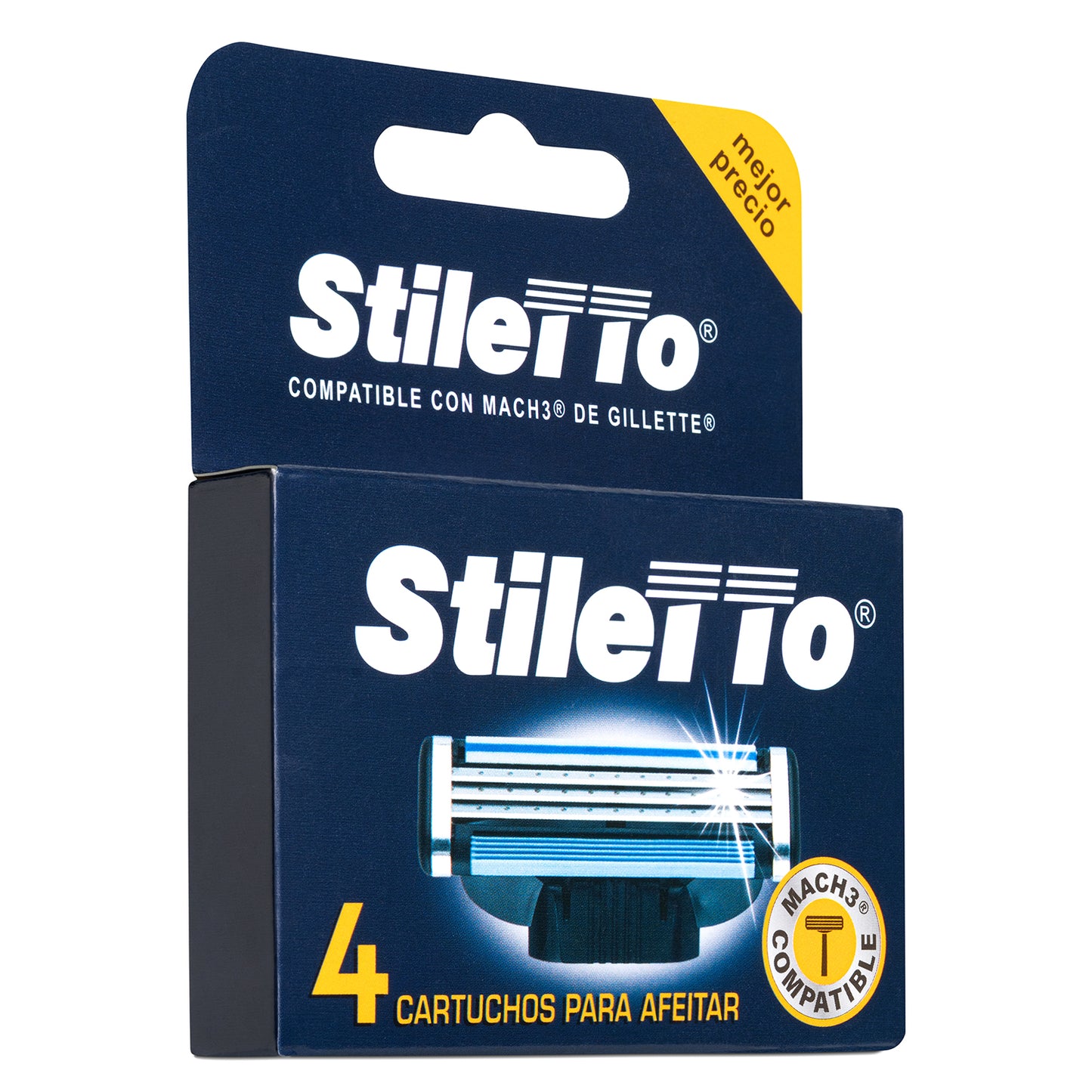 STILETTO® REPUESTO 3 HOJAS PARA MACH3®DE GILLETTE®