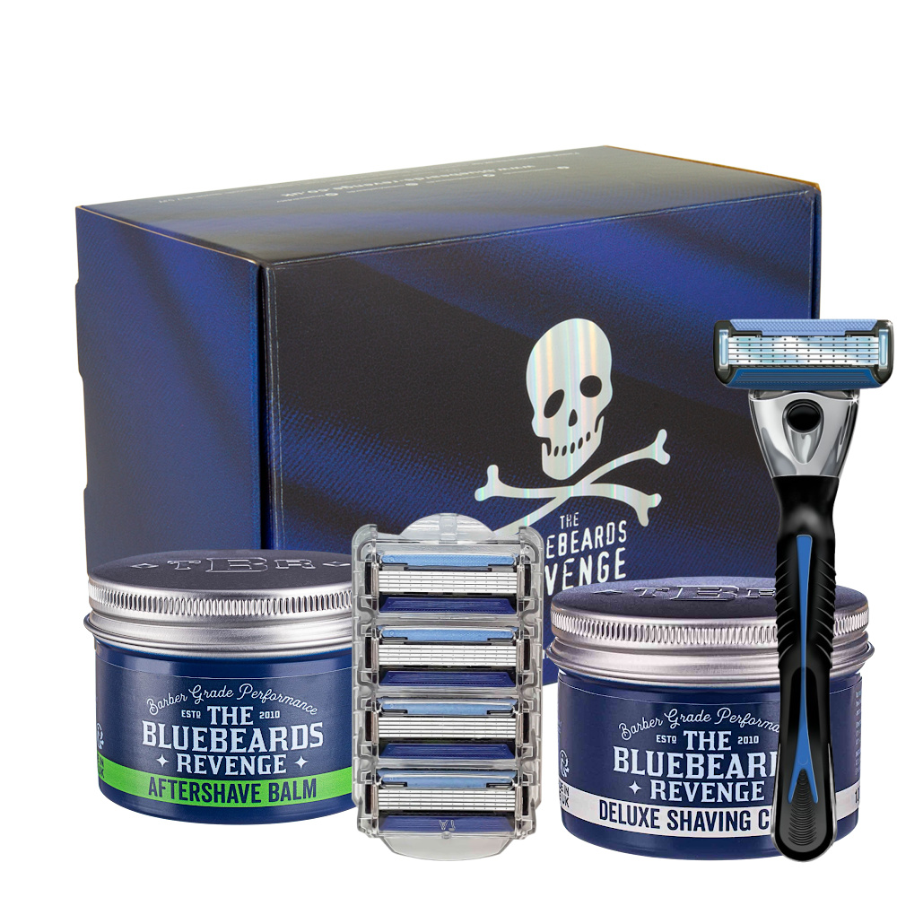 THE BLUEBEARDS REVENGE SET BARBERO CON MAQUINA MODERNA DE 5 HOJAS