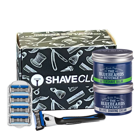 THE BLUEBEARDS REVENGE SET BARBERO CON MAQUINA MODERNA DE 5 HOJAS