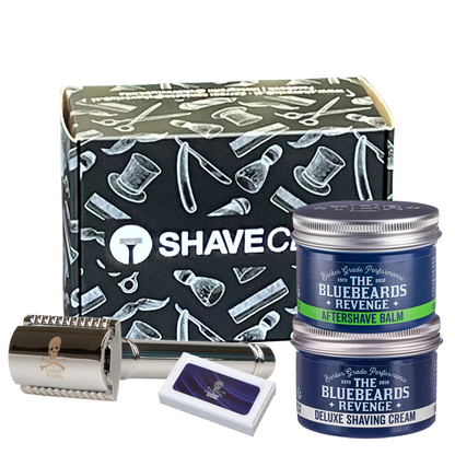 THE BLUEBEARDS REVENGE SET DE AFEITADO CON MAQUINA DOBLE HOJA