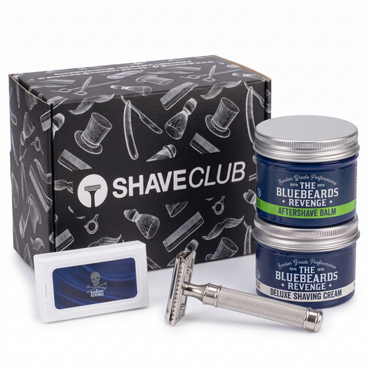 THE BLUEBEARDS REVENGE SET DE AFEITADO CON MAQUINA DOBLE HOJA