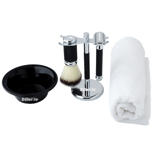 STILETTO SET COMPLETO DE AFEITADO SRBB T121-Negro