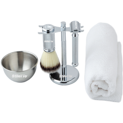 STILETTO SET COMPLETO DE AFEITADO SRBB T121-Cromo