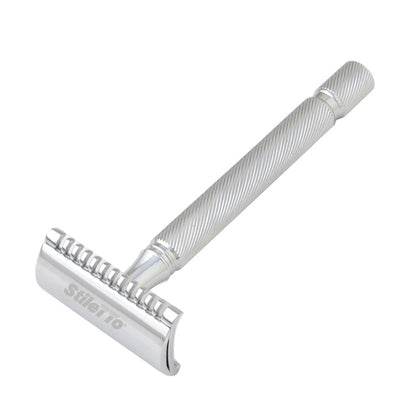 STILETTO ST02 MAQUINA DE AFEITAR DOBLE HOJA DE 3 PIEZAS-PEINE ABIERTO