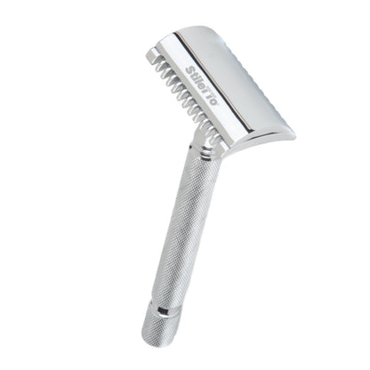 STILETTO ST04  MAQUINA DE AFEITAR DE DOBLE HOJA DE 3 PIEZAS-PEINE ABIERTO