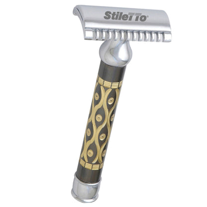 STILETTO ST30 MAQUINA DE AFEITAR DOBLE HOJA DE 3 PIEZAS-PEINE ABIERTO