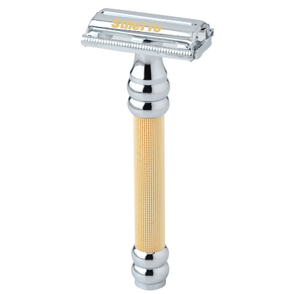 STILETTO ST11G  MAQUINA DE AFEITAR DE DOBLE HOJA APERTURA MARIPOSA