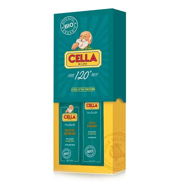 CELLA MILANO SET ORGANICO CREMA DE AFEITAR Y BALSAMO PARA DESPUES DE AFEITAR